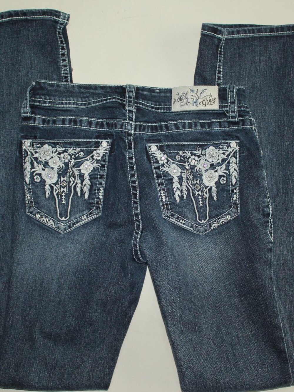 Grace in LA Western Steer Head Jean